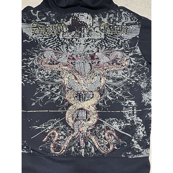 Vintage Y2K Sacred Cult Womens Hoodies Size Small Rhinestones - Picture 6 of 10